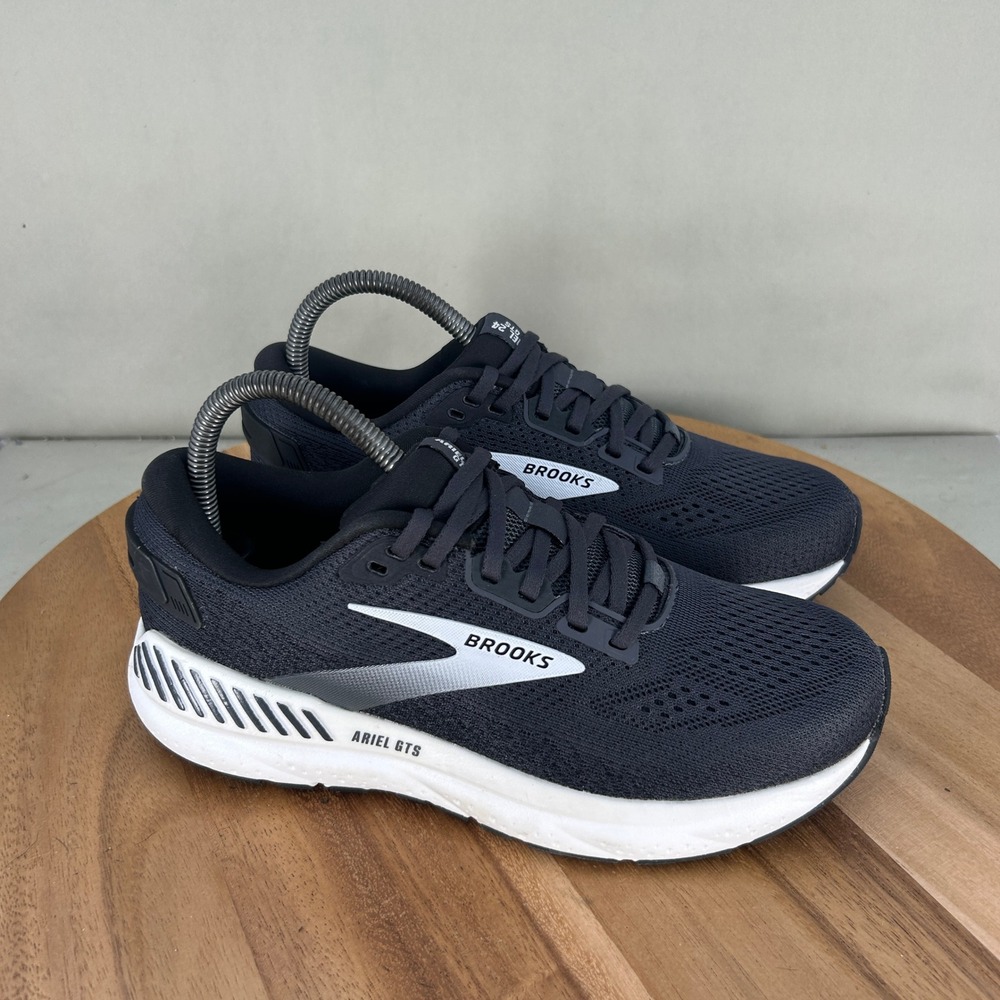 Brooks Ariel GTS 24 Womens Running Shoes Black White 1204141B016 Size 7.5 B